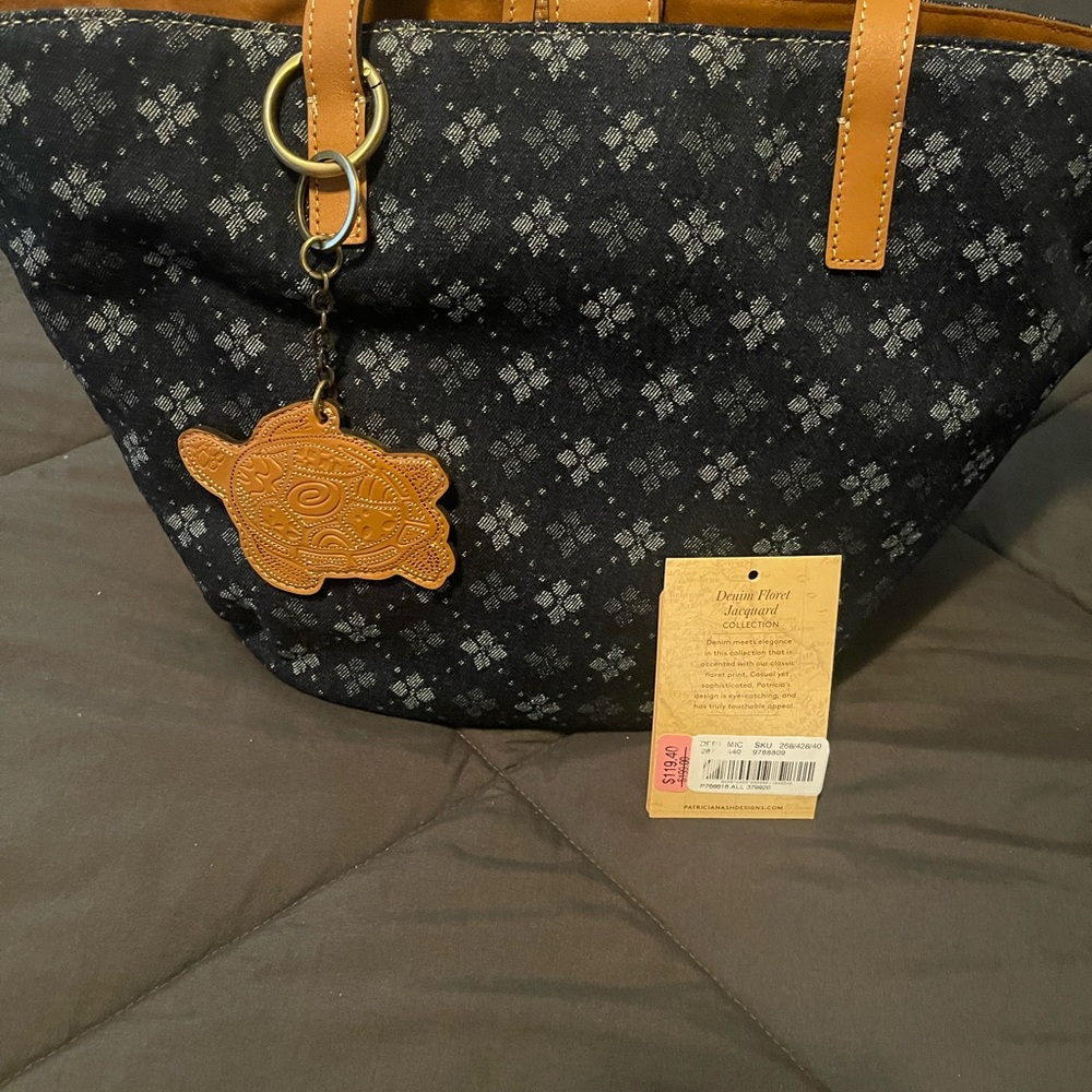 Jean and Tan Tote Bag